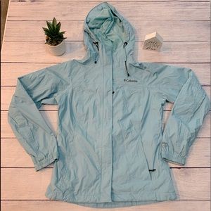 Columbia blue rain jacket